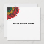 Carte Mois de l'histoire noire, rayons du soleil, femme  (Dos)