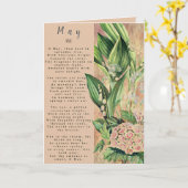 Carte Mois de mai Fleur de prose née (Fleur jaune)