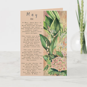 Carte Mois de mai Fleur de prose née