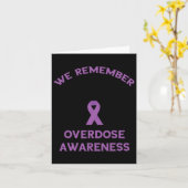 Carte Mois de sensibilisation à l'overdose Ruban violet (Fleur jaune)