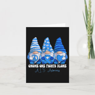 Carte Mois de sensibilisation Als Bleu Ruban Gnomes Sout