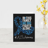 Carte Mois de sensibilisation Als Bleu Ruban Papillons (Fleur jaune)