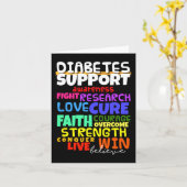 Carte Mois de sensibilisation au diabète Marche (Fleur jaune)