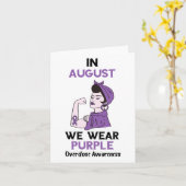 Carte Mois de sensibilisation aux surdoses Ruban violet  (Fleur jaune)