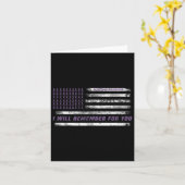 Carte Mois de sensibilisation I Fin Ruban Violet Eléphan (Fleur jaune)