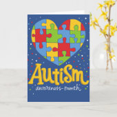 Carte mois de sensibilisation sur l'autisme (Fleur jaune)