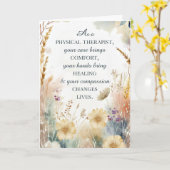 Carte Mois de thérapie physique PT Appréciation aquarell (Fleur jaune)