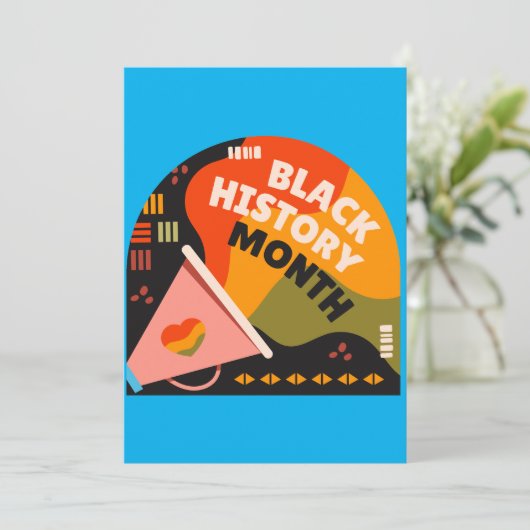 Carte Mois Histoire Noire - Vide Inside Invitation (Debout devant)