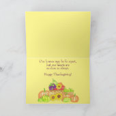 Carte moisson d'automne personnalisable Thanksgiving (Intérieur)