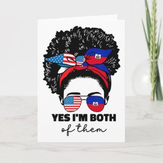 Carte Moitié Haïtien Et Américain Amérique Haïti Drapeau