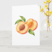 Carte Moitiés de pêches avec feuilles vertes (Fleur jaune)