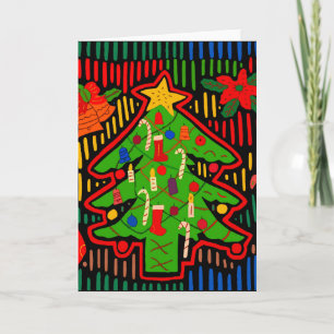 Carte Mola d'arbre de Noël de l'île de San Blas