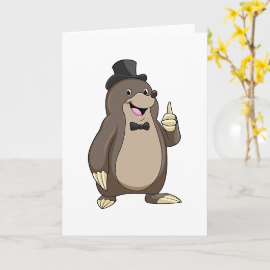 Carte Mole en Groom avec Cravate (Fleur jaune)
