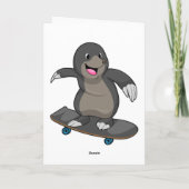 Carte Mole en skate avec skateboard (Dos)