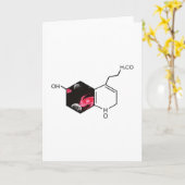 Carte molécule chimique avec vue spatiale (Fleur jaune)