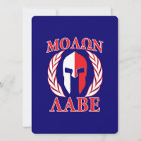 Molon Labe Armure de Spartan Laurier Bleu Marine