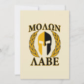 Carte Molon Labe Laurels en Masque Spartiate Accent beig (Devant)