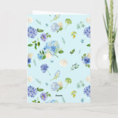 Carte MOM Blue Hydrangeas Floral Bonne fête des mères (Dos)