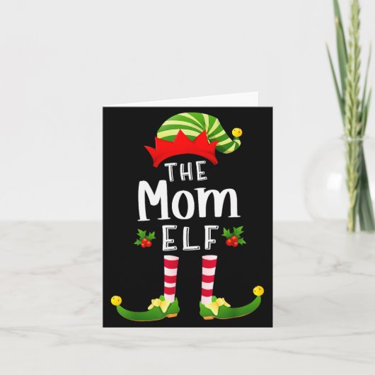 Carte Mom Christmas Elf Matching Pajama X-mas Party  (Devant)