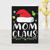 Carte Mom Claus Christmas Lights Pajama Xmas Family Matc (Fleur jaune)