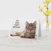 CARTE **MOM** MON AMOUREUX DES CHATS PRÉFÉRÉ AUJOURD'HUI (Fleur jaune)