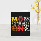 Carte Mom Of The Wild One 1st Birthday Boy Western Cowbo (Fleur jaune)