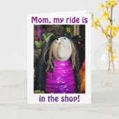 CARTE MOM-RIDE EST EN MAGASIN/CETTE CUTE WITCH ENVOIE AN (Fleur jaune)