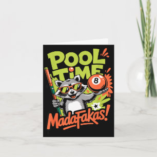 Carte Moment de piscine, espèces de fou rire raton laveu