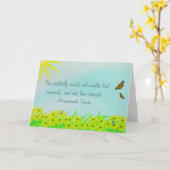 Carte Moments précieux Citation de papillons (Fleur jaune)