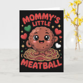 Carte Mommy's Little Meatball Love Italian Kid Funny (Fleur jaune)