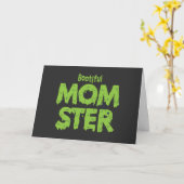 Carte Momster Botieux Maman Funny Puns Halloween (Fleur jaune)