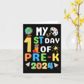 Carte Mon 1er jour de pré-maternelle 2024 Premier jour d (Fleur jaune)