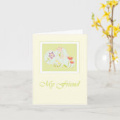Carte Mon ami (Fleur jaune)