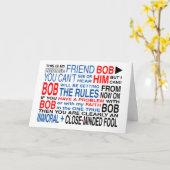 Carte Mon ami Bob (Fleur jaune)