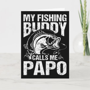 Carte Mon Ami de Pêche M'appelle Papo Fisher de la Fête