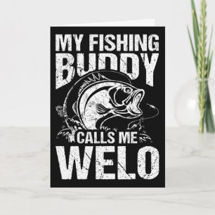 Carte Mon Ami de Pêche M'appelle Welo Fisher de la Fête