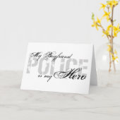 Carte Mon ami est mon héros - POLICE (Fleur jaune)