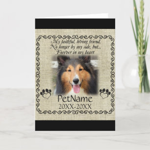 Carte Mon Ami Fidèle Pet Sympathie Custom Burlap