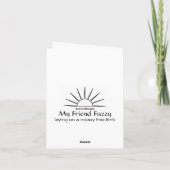 Carte Mon ami Fuzzy (Dos)