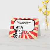 CARTE MON AMOUR EST COMME DIARRHÉE (Fleur jaune)