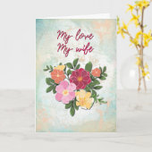 Carte Mon amour, ma femme (Fleur jaune)