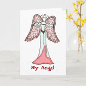 Carte Mon ange (Fleur jaune)