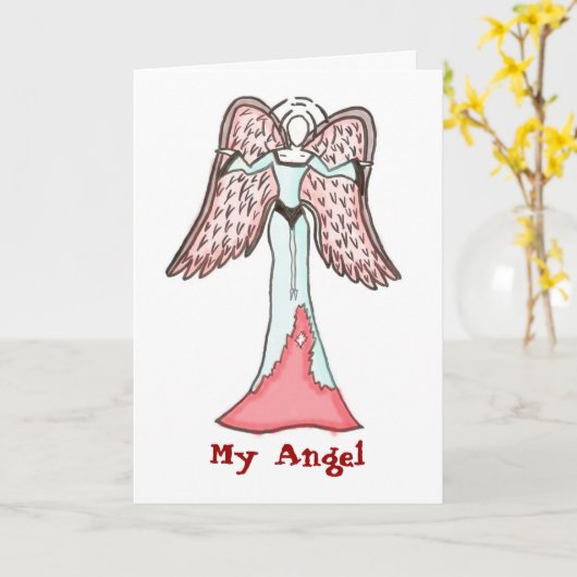 Carte Mon ange (Fleur jaune)