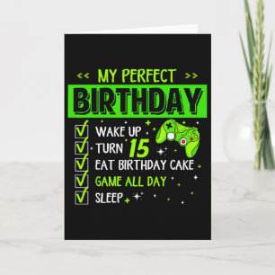 Carte Mon anniversaire parfait Level Up 15 ans Anniversa