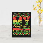Carte Mon anniversaire tombe le jour de Juneteenth  (Fleur jaune)