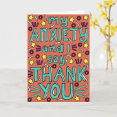 Carte Mon anxiété et moi disons Merci (Fleur jaune)