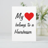 Carte Mon Appartient à un Coiffeur (Debout devant)