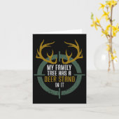 Carte Mon Arbre Familial A Un Deer Stand Dans Il Chasse  (Fleur jaune)