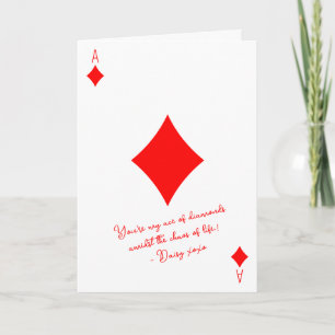 Carte Mon As de carreau dans le chaos de la vie valentin