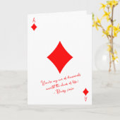 Carte Mon As de carreau dans le chaos de la vie valentin (Fleur jaune)